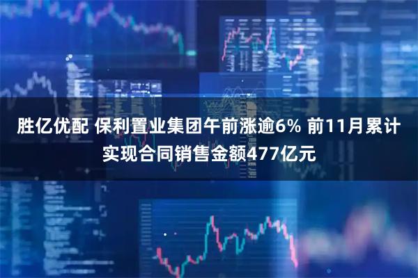 胜亿优配 保利置业集团午前涨逾6% 前11月累计实现合同销售金额477亿元